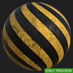 PBR Substance Material of Concrete Stripes Painted